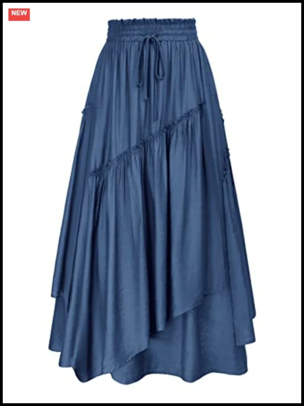 Renaissance Flowy Maxi Skirt with Pockets A-Line Tiered Pirate Women